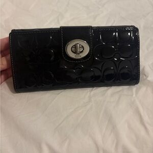 Coach Black Embossed Wallet